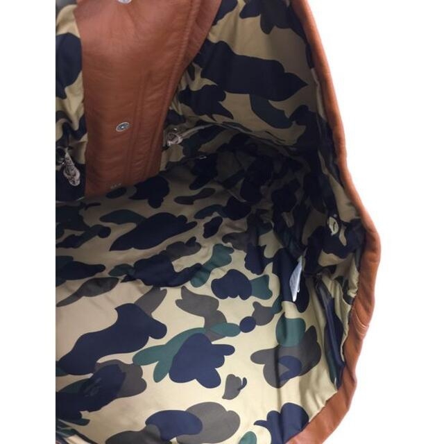 A BATHING APE(アベイシングエイプ)のA BATHING APE カウレザー M65 ジャケット ブラウン サイズL メンズのジャケット/アウター(レザージャケット)の商品写真