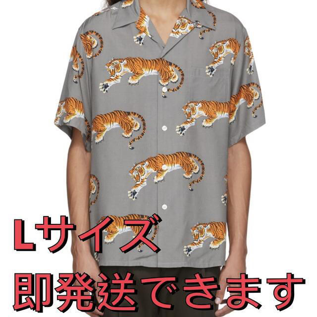 L WACKO MARIA TIM LEHI HAWAIIAN シャツ グレー