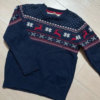 エイチアンドエム(H&M)の【週末削除】h＆m ノルディック柄セーター　130(ニット)