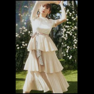 スナイデル(SNIDEL)のHerliptoワンピースgardenpartyruffledmididress(ロングワンピース/マキシワンピース)