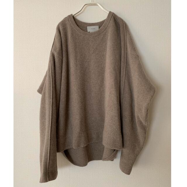 トップスYOKE 7G ALPACA WOOL CARDIGAN KNIT