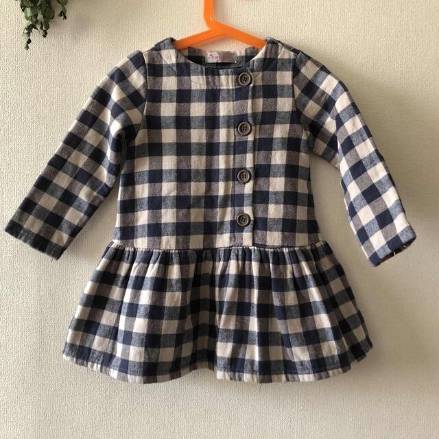 ギンガムチェックワンピース キッズ/ベビー/マタニティのキッズ服女の子用(90cm~)(ワンピース)の商品写真