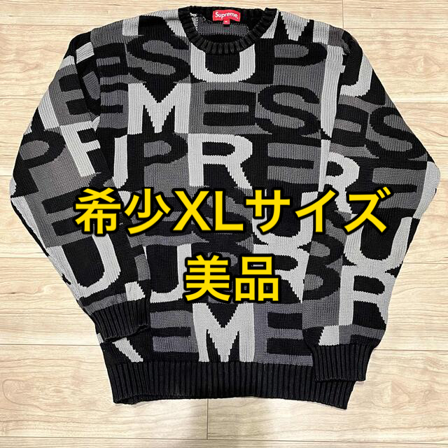 ニット/セーターsupreme big letters sweater セーター　XL