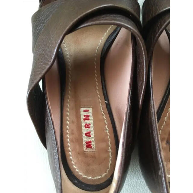 Marni(マルニ)のMARNI マルニ レザーサンダル 37サイズ レディースの靴/シューズ(ローファー/革靴)の商品写真