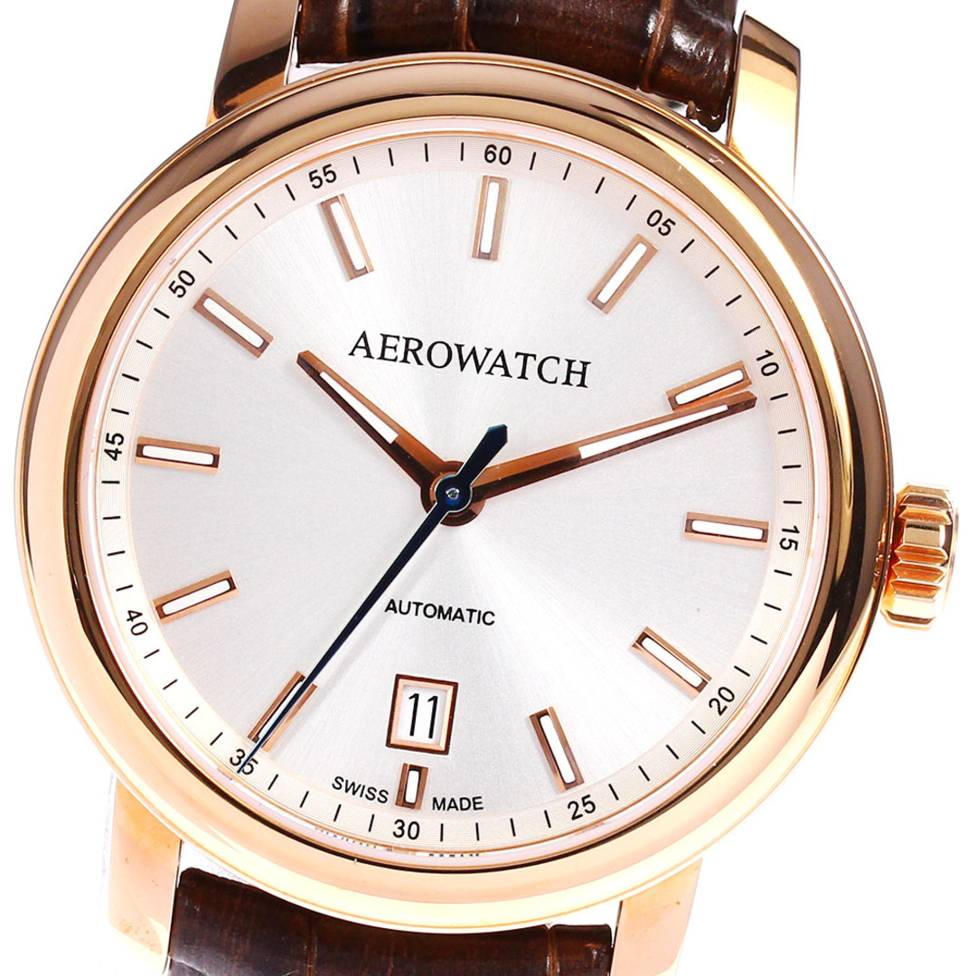 ☆未使用品★箱・保証書付き【AEROWATCH】アエロウォッチ ルネッサンス デイト A60937R013 自動巻き メンズ45機能特徴