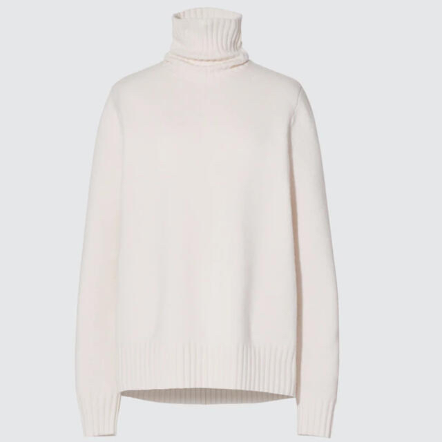 UNIQLO - ミドルゲージカシミヤブレンドタートルネックセーター(長袖