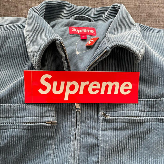 新品　Supreme corduroy zip jacket blue Mサイズ