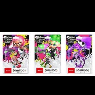 ニンテンドウ(任天堂)のamiibo ガール、イカ、ボーイ3種類セット(スプラトゥーンシリーズ) 新品(ゲームキャラクター)