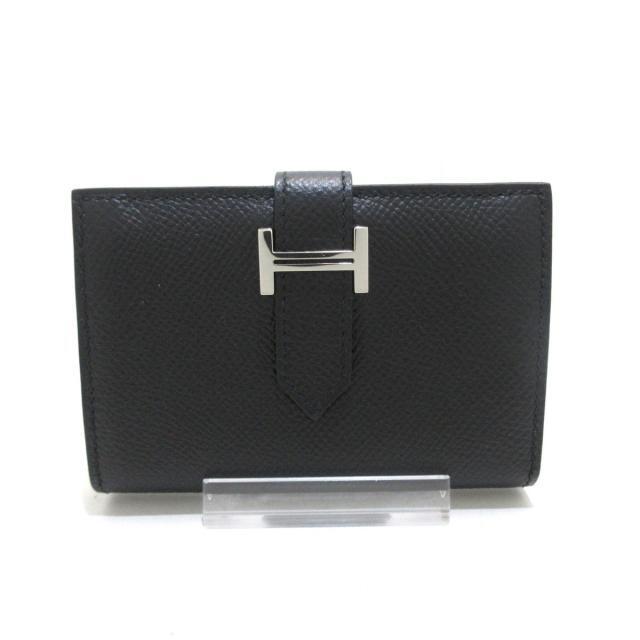 1年保証』 Hermes 黒 ベアン カードケース美品 エルメス - 名刺入れ