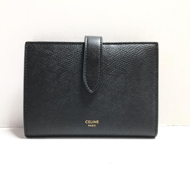 CELINE(セリーヌ) 2つ折り財布 - 黒 レザー