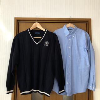 セーター濃紺と、シャツのセット　160cm(Tシャツ/カットソー)