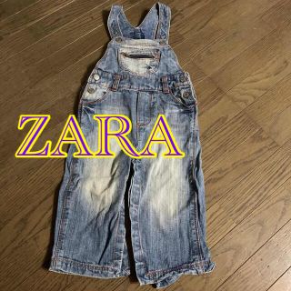 ザラキッズ(ZARA KIDS)のZARA オーバーオール サロペット デニム　ダメージ加工(パンツ)