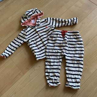 ベビーギャップ(babyGAP)の最終値下げ★babygap ボーダーパーカー　パンツ　セット売り　70-80(トレーナー)