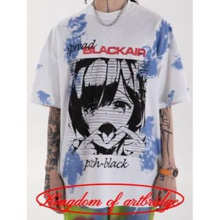 BLACKAIR 白 赤 黒 Tシャツ ガール メンズ ストリート系 韓国(Tシャツ/カットソー(半袖/袖なし))
