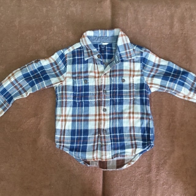 babyGAP(ベビーギャップ)のBabyGAP　ネルシャツ　90 キッズ/ベビー/マタニティのキッズ服男の子用(90cm~)(Tシャツ/カットソー)の商品写真