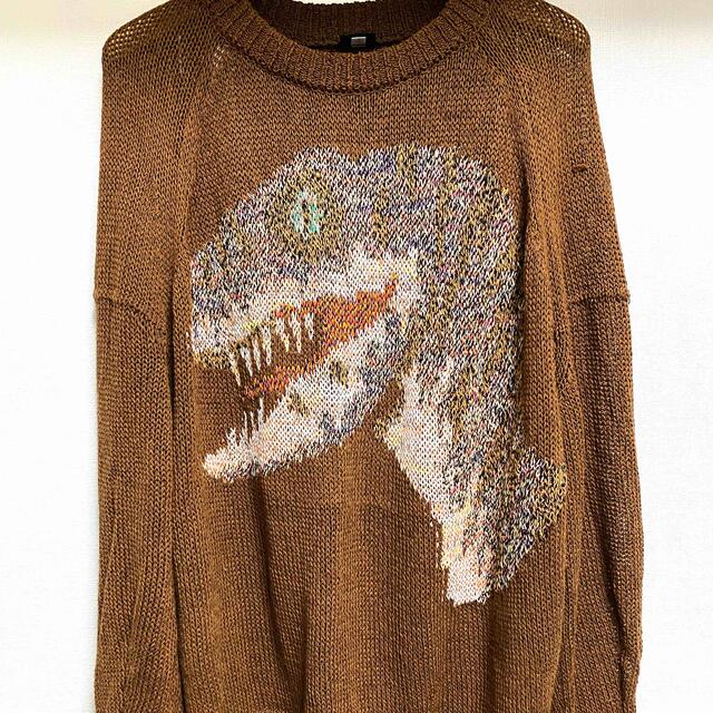 photocopieu dino Knit 恐竜 ニット レディースのトップス(ニット/セーター)の商品写真