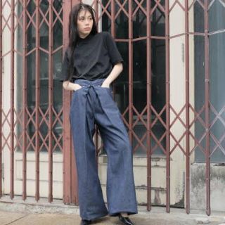 JOHN LAWRENCE SULLIVAN - RIGID DENIM WIDE PANTS ワイドデニムパンツ