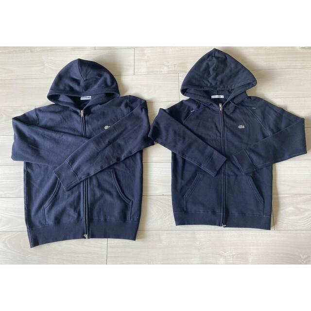 LACOSTE - ラコステ パーカー おそろい 紺色 2つ メンズ レディースの ...
