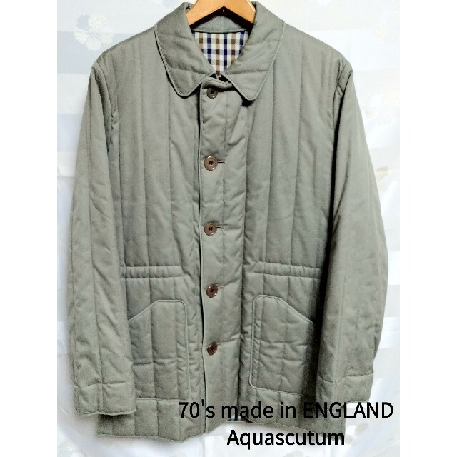 超美品 70～80's Aquascutum  キルティングステンカラーコート