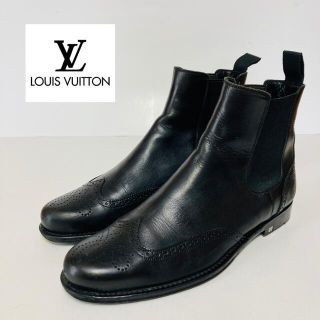 ルイヴィトン(LOUIS VUITTON)のルイヴィトン サイドゴア メダリオン　ショートブーツ レザーLVロゴ UK5.5(ブーツ)