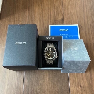 セイコー(SEIKO)のSEIKO 5スポーツ　SBSA017 セイコー　おまけベルト2種付　ブラック(腕時計(アナログ))