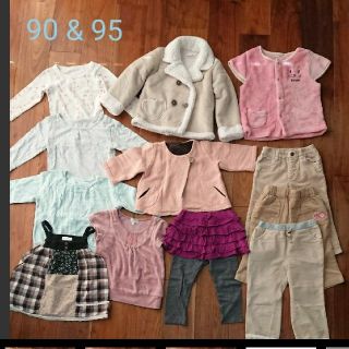 ユニクロ(UNIQLO)の秋冬物 まとめ売り 女の子 90 ～ 95  12枚 アウター入り(その他)