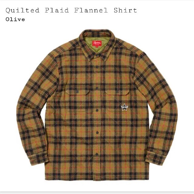 supreme quilted plaid flannel shirt L