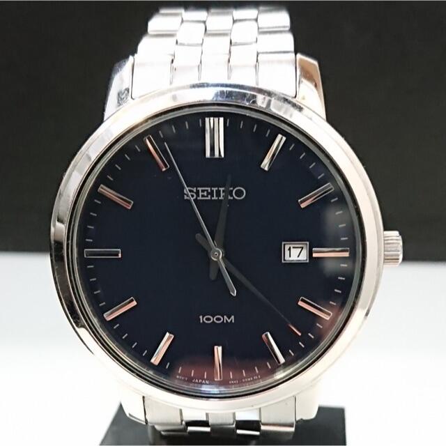 SEIKO - 1124 SEIKO メンズ 腕時計 6N42-00D0 シルバー ネイビーの通販 by 1339's shop｜セイコーならラクマ