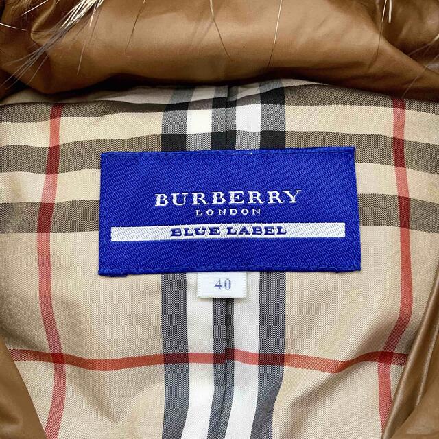 BURBERRY BLUE LABEL(バーバリーブルーレーベル)の【極美品】バーバリーブルーレーベル ダウンジャケット 40 タヌキファー レディースのジャケット/アウター(ダウンジャケット)の商品写真