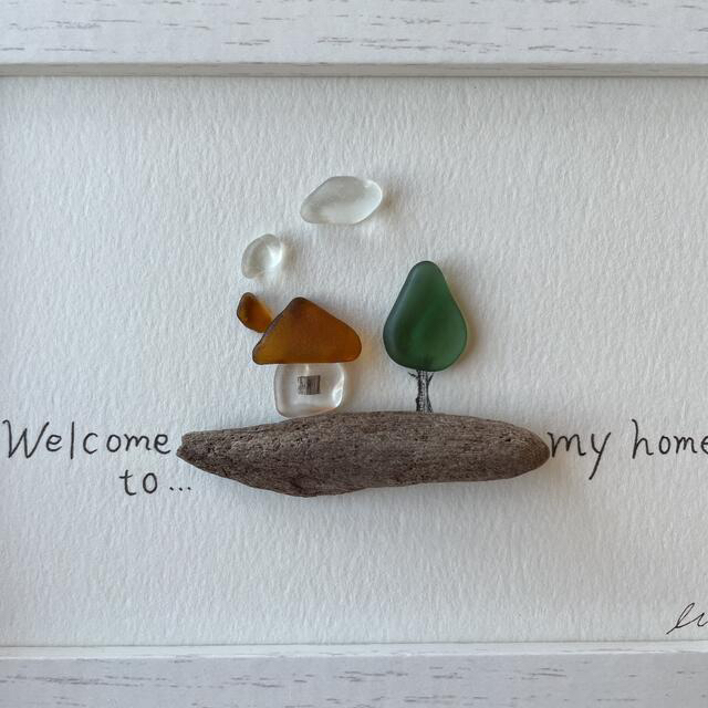サボテン シーグラスアート NO.61 『Welcome to my home』の通販 by miiiiiko シーグラスアート
