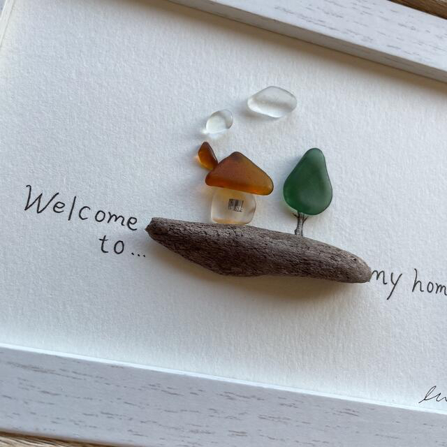 シーグラスアート NO.61 『Welcome to my home』 | wellsprings.uk.net