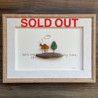 シーグラスアート NO.61 『Welcome to my home』の通販 by