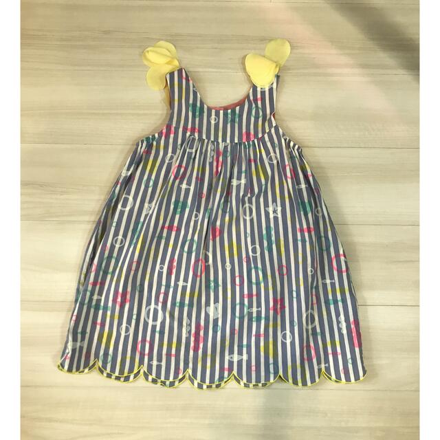 SunnyLandscape(サニーランドスケープ)のsunnylandscape⭐︎マリンプリントワンピース⭐︎120 キッズ/ベビー/マタニティのキッズ服女の子用(90cm~)(ワンピース)の商品写真