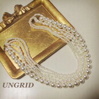 アングリッド(Ungrid)の初期UNGRID♡パールネックレス(ネックレス)