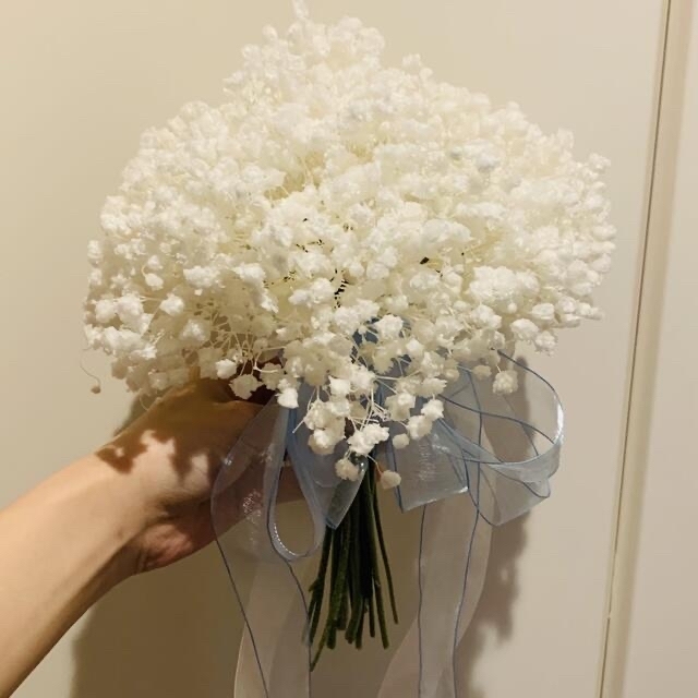 かすみ草 プリザーブド ブーケ 結婚式 ウェディング かすみ草 プリザーブド ブーケ 結婚式 ウェディング