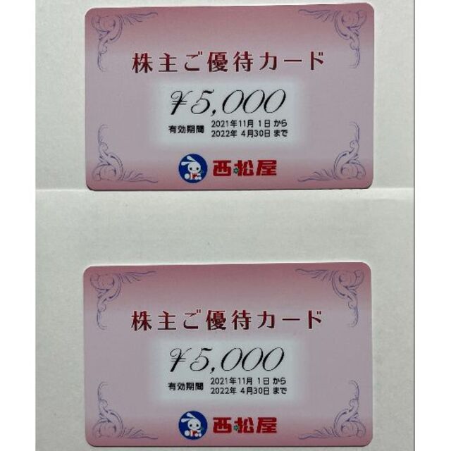 西松屋　10000円分　株主優待カード