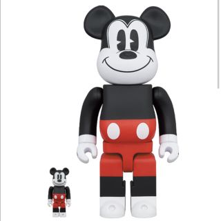 メディコムトイ(MEDICOM TOY)のBE@RBRICK MICKEY MOUSE(R&W)100％400％ (その他)