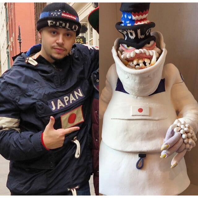 POLO RALPH LAUREN(ポロラルフローレン)の90s POLO SPORT P.S.R.L USA FLAG Beanie メンズの帽子(ニット帽/ビーニー)の商品写真