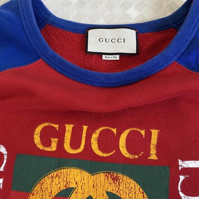 Gucci(グッチ)のジャスティンビーバー着 GUCCI ロゴ スウェット メンズのトップス(スウェット)の商品写真