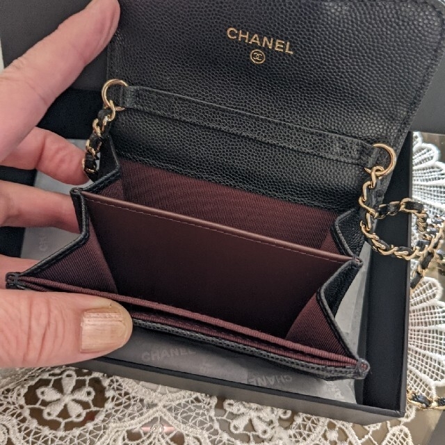 CHANEL シャネル キャビスキン ココマーク コインケース 小銭入 ミニ