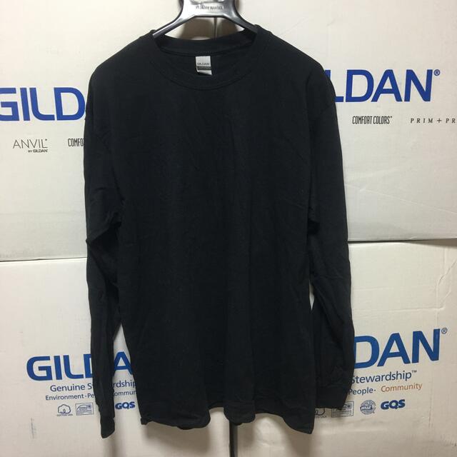 GILDAN(ギルタン)のGILDANギルダン☆ロンT長袖無地Tシャツ☆ポケット無し☆ブラック黒★Mサイズ メンズのトップス(Tシャツ/カットソー(七分/長袖))の商品写真