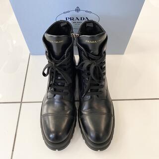 プラダ(PRADA)のプラダ PRADA コンバット ブーツ 38 ショートブーツ(ブーツ)