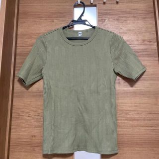 ユニクロ(UNIQLO)のランダムリブクルーネックT（半袖）(Tシャツ(半袖/袖なし))