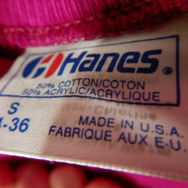 Hanes(ヘインズ)のo4112　レア　Hanes　アメリカ製　80ｓ　バイリンガル　トレーナー メンズのトップス(スウェット)の商品写真