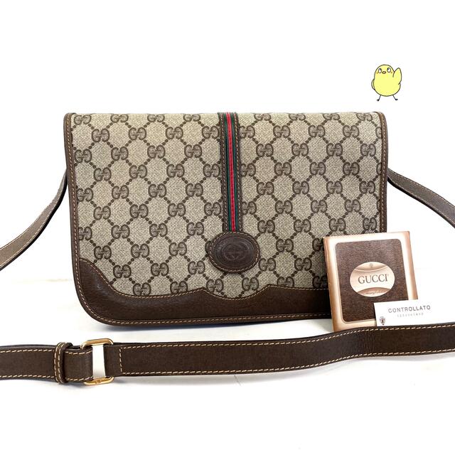 極美品 GUCCI グッチ オールドグッチ ショルダーバッグ シェリーライン