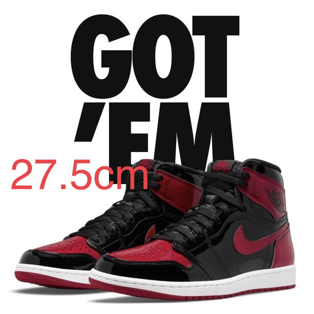 27.5cm エアジョーダン1 Patent Bred パテント　jordan1