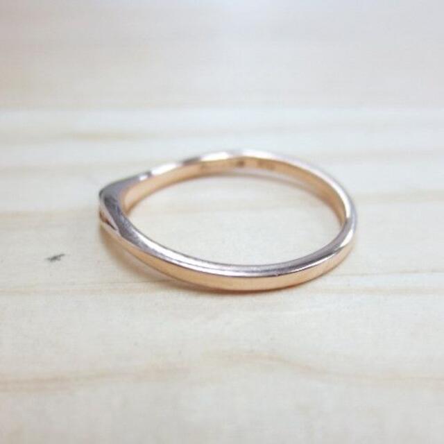 カナル4℃ K10 9号 ダイヤ シンプルデザイン リング 指輪-