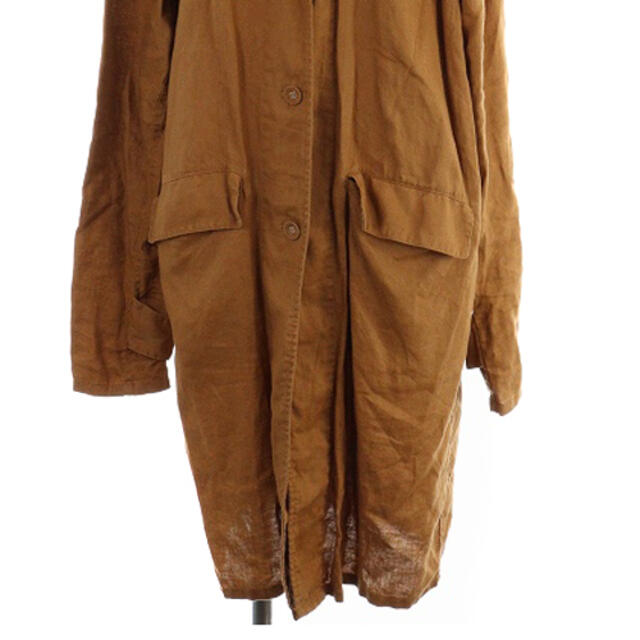 IDEE(イデー)のイデー コート ロング リネン 麻 茶色 レディースのジャケット/アウター(その他)の商品写真