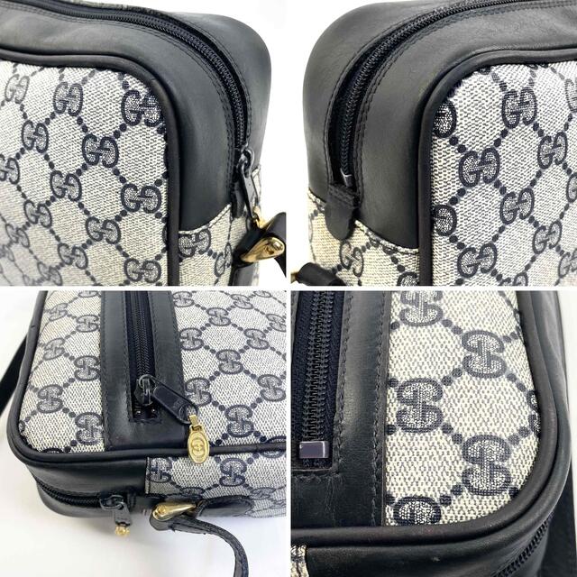 美品 GUCCI グッチ オールドグッチ ショルダーバッグ ネイビー