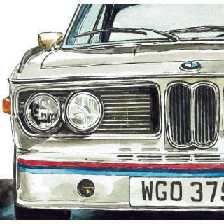 GC-722 BMW 530i限定版画サイン額装作家平右ヱ門